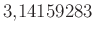 $ 3{,}14159283$