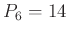 $ P_{6}=14$