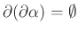 $ \partial(\partial\alpha) = \emptyset$