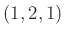 $ (1,2,1)$