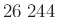 $ 26\;244$