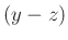 $ (y-z)$