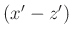 $ (x'-z')$