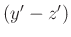 $ (y'-z')$