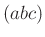 $ (abc)$