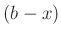 $ (b-x)$