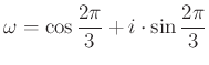 $ \omega=\cos\dfrac{2\pi}{3}+i\cdot \sin\dfrac{2\pi}{3}$