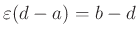 $ \varepsilon(d-a)=b-d$