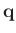 $ \mathbf{q}$
