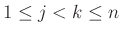 $ 1\le j< k\le n$