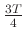 $ \frac{3T}{4}$