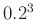 $ 0.2^3$