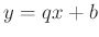 $ y=qx+b$