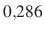 $ 0{,}286$