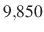 $ 9{,}850$