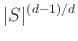 $ \vert S\vert^{(d-1)/d}$