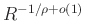 $ R^{-1/\rho+o(1)}$