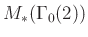 $ M_*(\Gamma_0(2))$