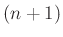 $ (n+1)$