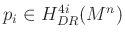 $ p_i\in H^{4i}_{DR}(M^n)$