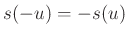 $ s(-u)=-s(u)$