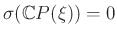 $ \sigma ({\mathbb{C}}P(\xi ))=0$