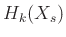 $ H_k(X_s)$