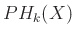 $ PH_k(X)$