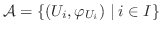 ${\mathcal {A}}=\{ (U_i , \varphi _{U_i} )\mid i\in I\}$
