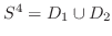 $S^4=D_1\cup D_2$