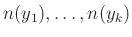 $ n(y_1),\dots,n(y_k)$