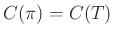 $ C(\pi)=C(T)$