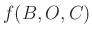 $ f(B,O,C)$