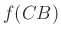 $ f(CB)$