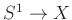 $ S^1 \to X$