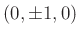 $ (0, \pm 1, 0)$