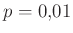 $ p=0{,}01$