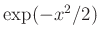$ \exp(-x^2/2)$