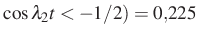 $ \cos\lambda_2t<-1/2)=0{,}225$