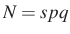 $ N=spq$