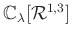 $ {\mathbb{C}}_{\lambda}[{\mathcal {R}}^{1,3}]$