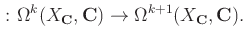 % latex2html id marker 996
$\displaystyle \colon \Omega^k (X_{\mathbf{C}}, {\mathbf{C}}) \to \Omega^{k+1} (X_{\mathbf{C}}, {\mathbf{C}}).
$