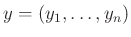 $ y=(y_1,\dots,y_n)$