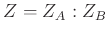 $ Z=Z_A:Z_B$