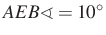 $ AEB\sphericalangle=10^\circ$