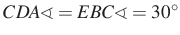 $ CDA\sphericalangle = EBC\sphericalangle=30^\circ$
