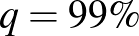 $q=99\%$