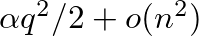 $\alpha q^2/2 + o(n^2)$