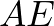 $\displaystyle AE$