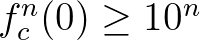 $f_{c}^{n}(0)\geq 10^{n}$